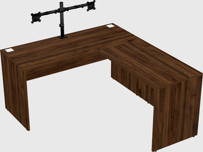L-shaped office desk