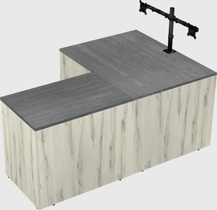 L-shaped office desk