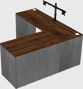 L-shaped office desk