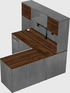 L-shaped office desk