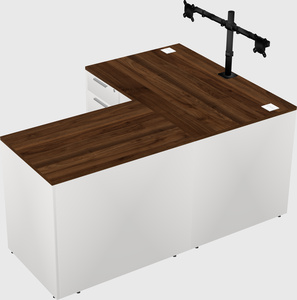 L-shaped office desk