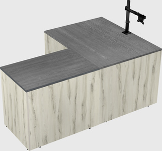 L-shaped office desk