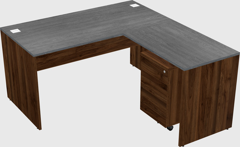 L-shaped office desk
