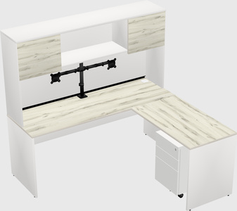 L-shaped office desk