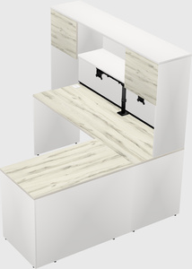 L-shaped office desk