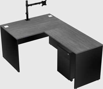 L-shaped office desk