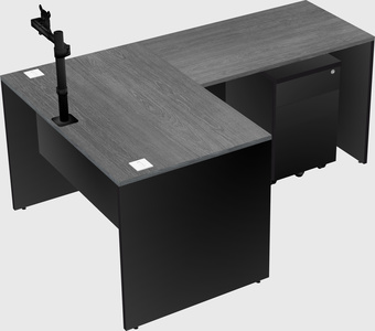 L-shaped office desk