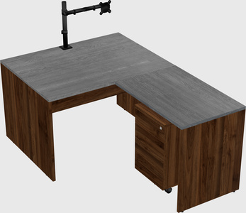 L-shaped office desk
