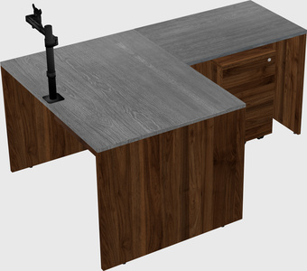 L-shaped office desk