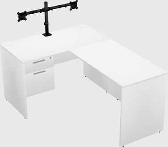L-shaped office desk