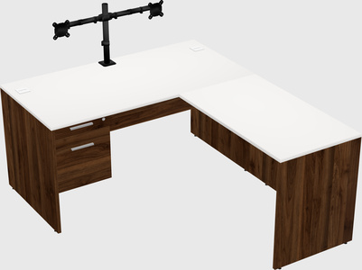 L-shaped office desk