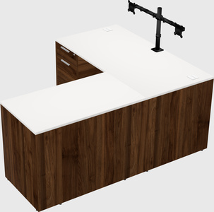 L-shaped office desk
