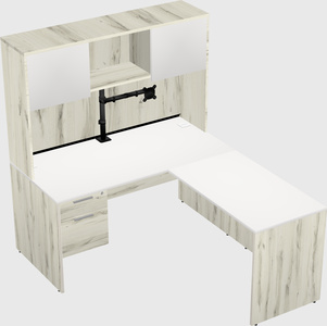 L-shaped office desk