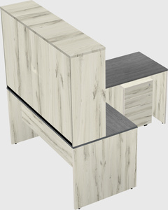 L-shaped office desk