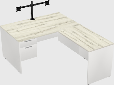L-shaped office desk