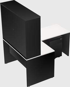 L-shaped office desk