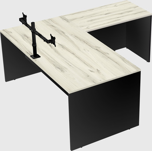 L-shaped office desk