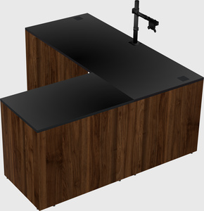 L-shaped office desk