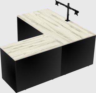 L-shaped office desk