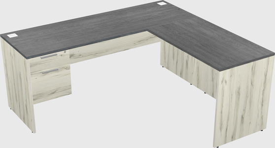 L-shaped office desk