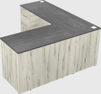 L-shaped office desk
