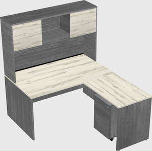 L-shaped office desk