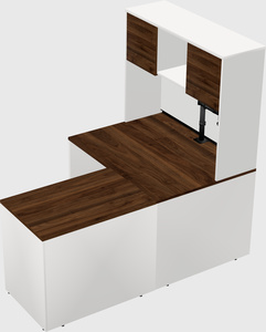 L-shaped office desk