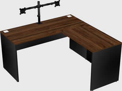 L-shaped office desk