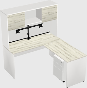 L-shaped office desk