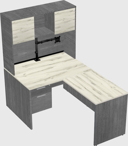 L-shaped office desk