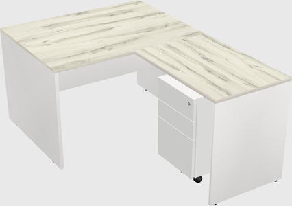 L-shaped office desk