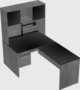 L-shaped office desk