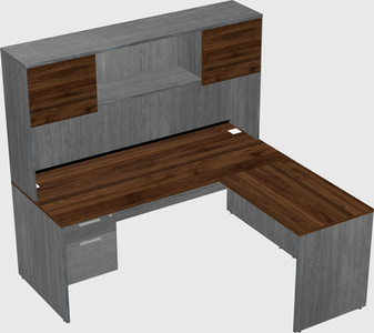 L-shaped office desk