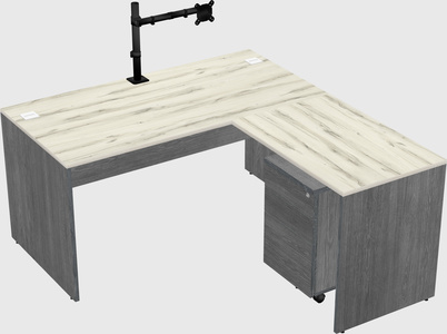 L-shaped office desk