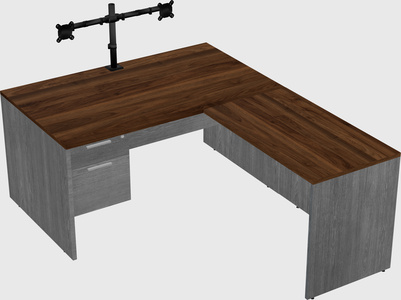 L-shaped office desk