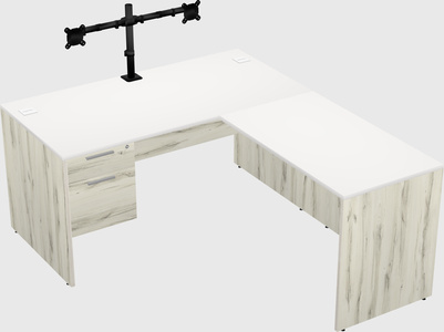 L-shaped office desk