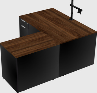 L-shaped office desk