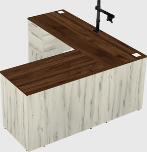 L-shaped office desk