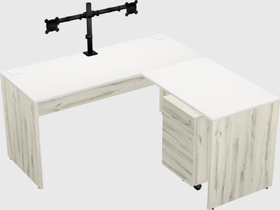 L-shaped office desk