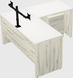 L-shaped office desk
