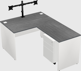 L-shaped office desk