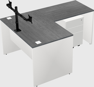 L-shaped office desk