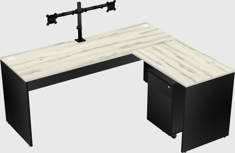 L-shaped office desk