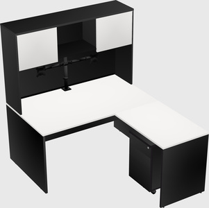 L-shaped office desk