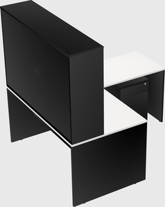 L-shaped office desk