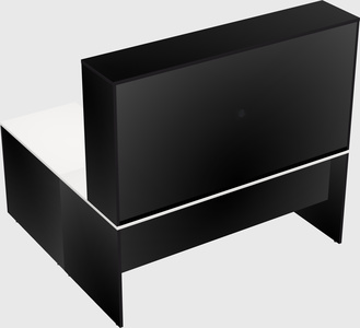 L-shaped office desk