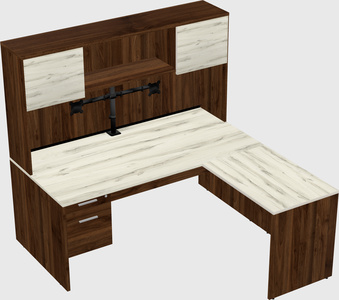 L-shaped office desk