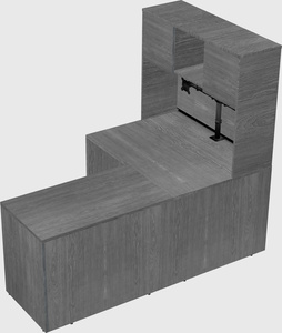 L-shaped office desk
