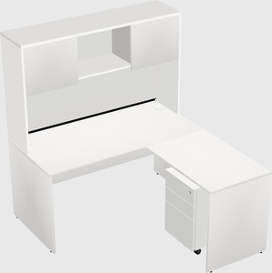 L-shaped office desk