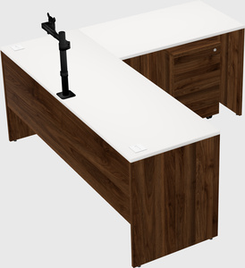 L-shaped office desk
